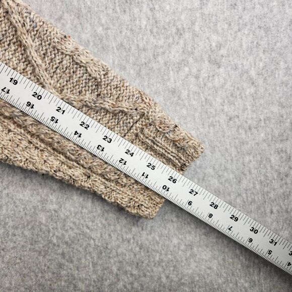 Carraig Donn Sweater Womens M Gray Cable Knit Shawl Cape Cletic Ireland Wool - Picture 8 of 12